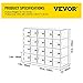 VEVOR Cell Phone Storage Locker, 20 Slots Acrylic Material with Door Locks and Keys, Wall-Mounted Cabinet Pocket Office Classroom Gym Box, Clear