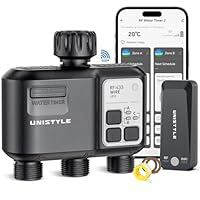 Bewässerungscomputer WLAN 3 Ausgänge, Smart Wasserventil Bewässerung mit App, Bewässerungssystem Zeitschaltuhr WiFi 5 Bewässerungspläne, Alexa Sprachsteuerung, Automatische Bewässerungsuhr für Garten