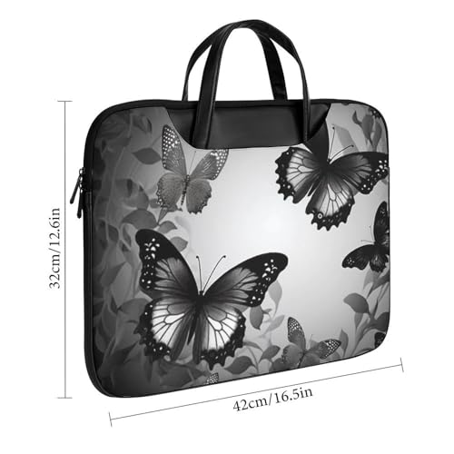 Bolsa para laptop 15.6 pulgadas impermeable cuero negro y gris miniatura 3
