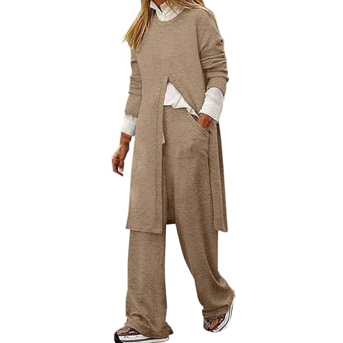 Chandal 2 Piezas Mujer Pantalón Cuero Talla Grande Otoño Pantalón De Punto Prime