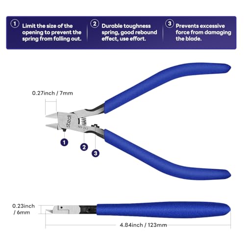 Image of stedi Model Nipper, Ultra-thin Double-blades Nippers with Protective Case Model Hobby Making Tools for Gundam Repairing Plastic Model and Fixing