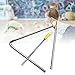 Hand Percussion Triangle, Wear Resistance Easy Operation Good Resonance Triangle Set Metal with for Kids Early Education (6 Inch)