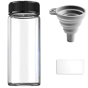 Zhanxubio Glasprobenfläschchen mit schwarzer Kappe, 8er Set