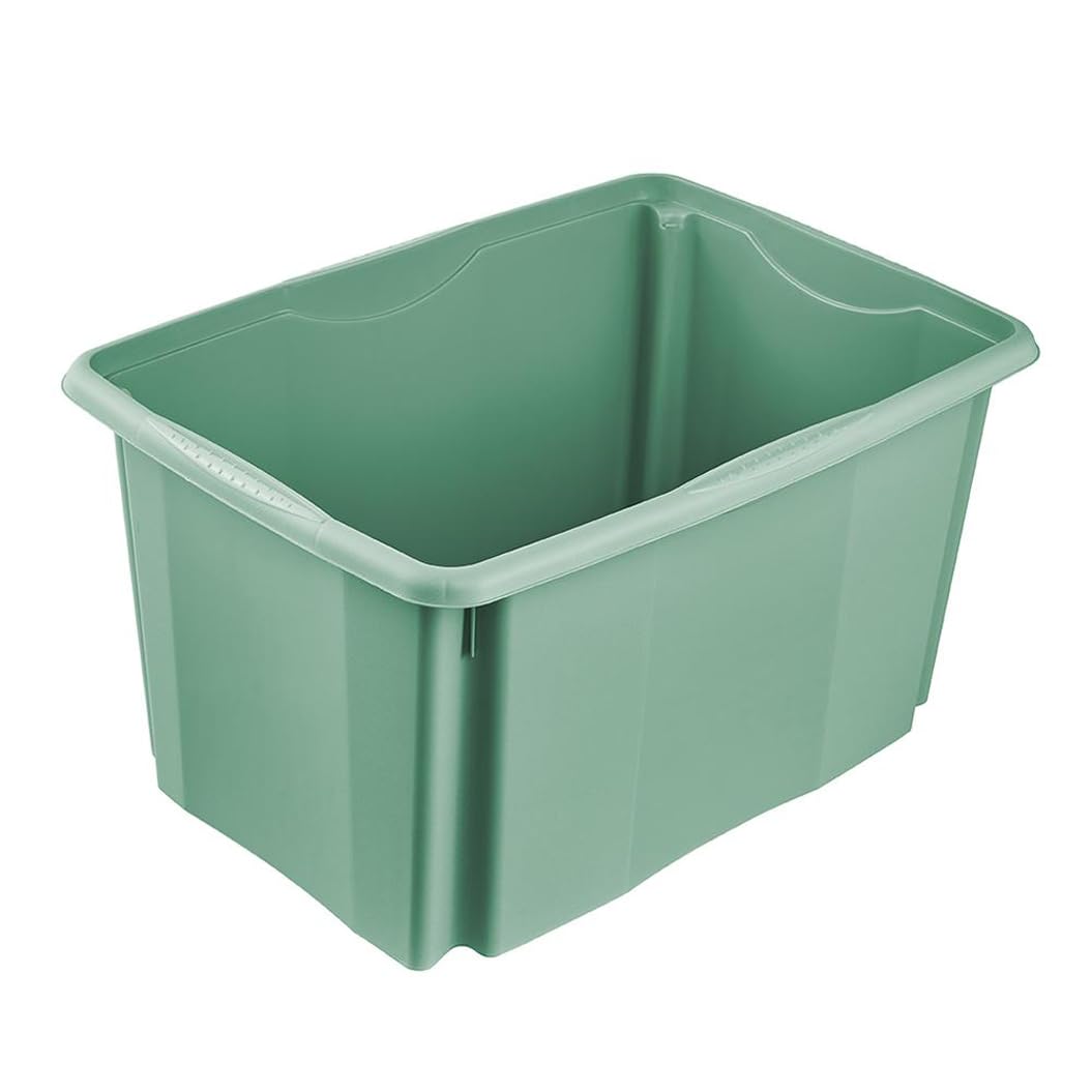 keeeper Turn Around Stacking Box, 54.5 x 39 x 29.5 cm, 45 L, Emil, Nordic Green