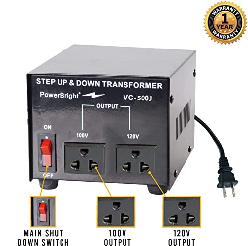 300 Watts Japanese Voltage Transformers, Step Up and Down Japan Converter, can be Used in 120 Volt and 100 Volt Countries, Convert from 120V to 100V and 100V to 120V3