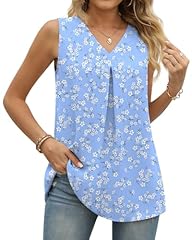 Sleeveless / Blue White Flower
