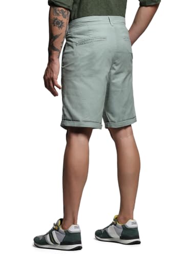 Image of Jack & Jones Men Solid Regular Fit Mid Rise Chino Shorts