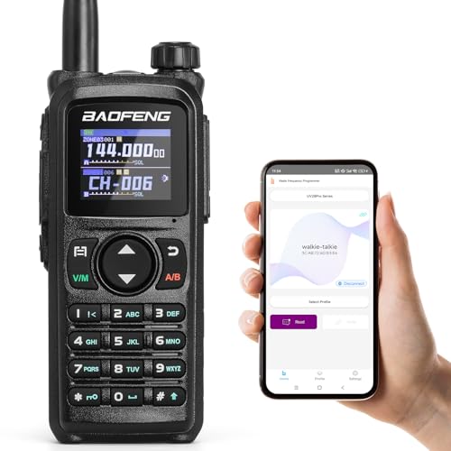BAOFENG UV-28 Plus Radioaficionado navegación GPS 10W, programación por aplicación, Receptor multibanda de Radio bidireccional de Banda Dual, 1000 Canales, Pantalla 1,77', 2800mAh batería