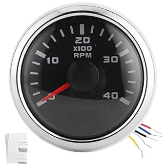 Wedinard Digital Tachometer, Anti - corrosion Car Tachometer, Tach Hour Meter, High Strength for Yachts Automobiles Construction Machinery Motorcycles
