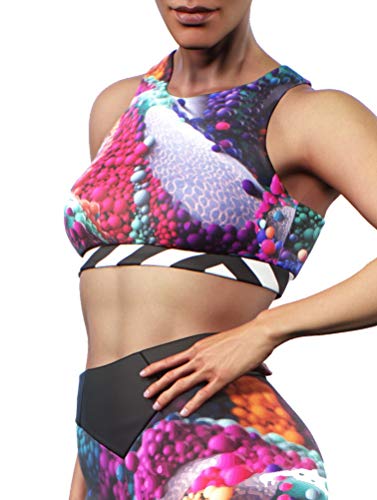 Booty Sculpted Brassière de Sport Multicolore Abstrait | Crop Top coloré Sweater Transcedent - Multicolore - XL Cover