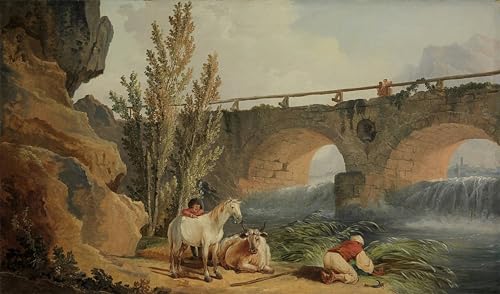 Póster en lienzo artístico de Hubert Robert, impresión de alta calidad 60x90cm