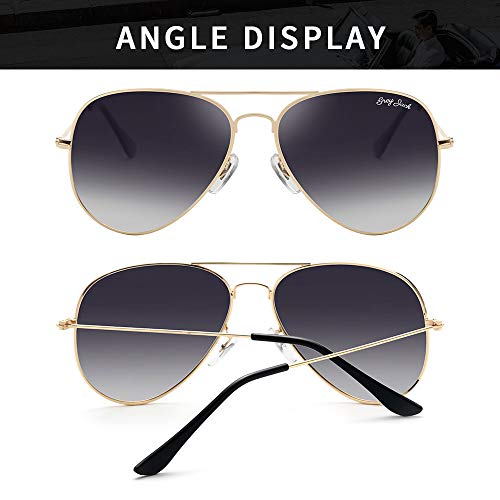 Image of grey jack Polarized Aviator Sunglasses lightweight Stylish Glasses for Men Women UV Protection S110102
