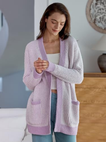 Image of Snuggle Sac Cardigan Sweaters for Women with Pocket Trendy Casual Long Sleeve Tops Open Front Fall Winter Coats