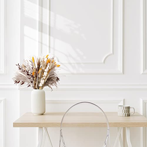 Imqing 100Pcs Natural Pampas Grass Decor 17" Natural Dried Plants Flower Bouquet Pampas Grass For Vase Home Wedding Party Boho Decor #TOP2