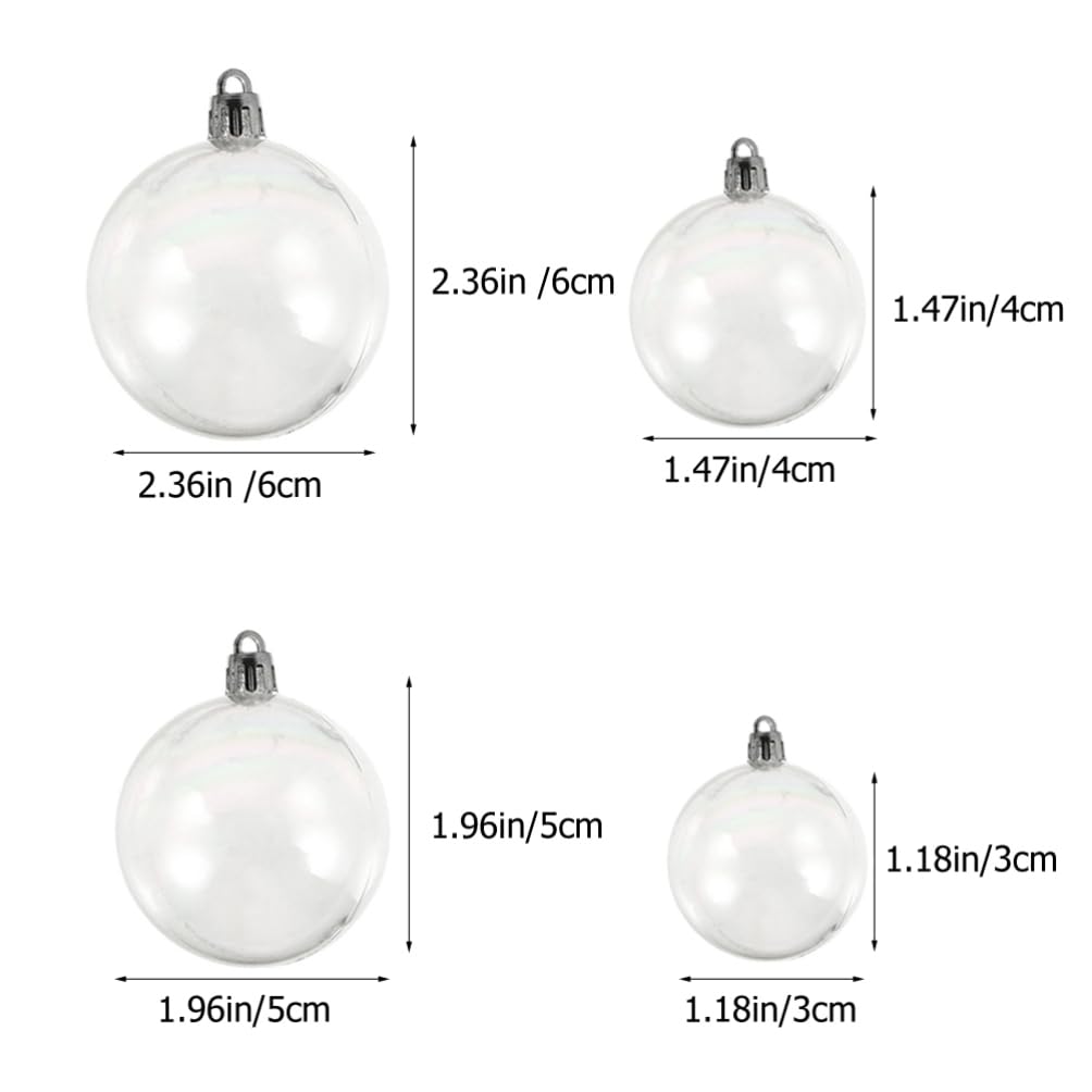 Veemoon 60piezas Bolas De Navidad Colgantes De Plástico De Adornos Decorativos para Árbol Fiestas y Bodas Variedad De Ligero y Resistente para Uso Interior y Exterior