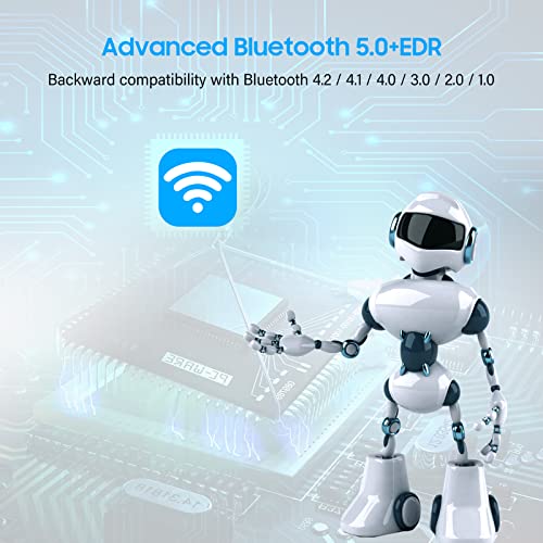 Image of JIMTAB USB Bluetooth Adapter, 2 in 1 Wireless Bluetooth 5.0 Transmitter Receiver Converter, 2.3.5mm Audio for TV, Home & Car Stereos, Headphones, Speakers, PC