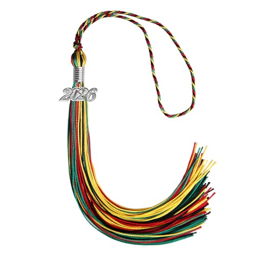 Endea Graduation Mixed Double Color Tassel With Silver Date Drop (Kente, 2026)