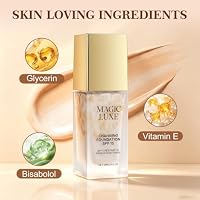 Color Changing Foundation for Mature Skin, Color Shade Adjusting Liquid Foundation with Hyaluronic Acid & Vitamin E, Hydrating Long Wear Makeup, Natural Coverage for All Skin Types — image 5