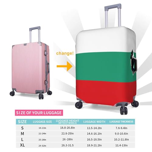 Housse de bagage drapeau bulgare blanche XL pour valise de voyage lavable - 6