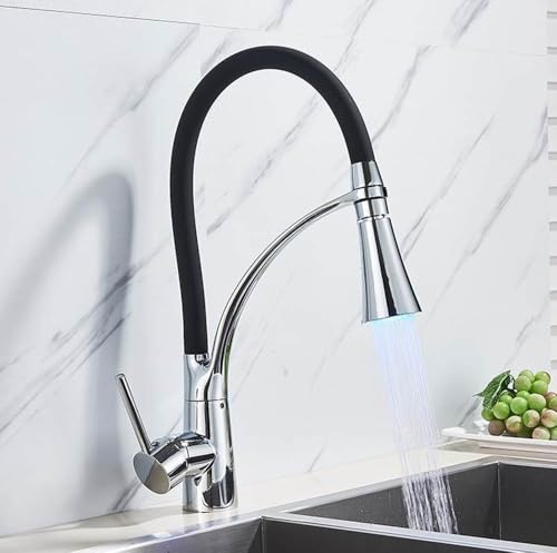 Robinet de cuisine chromé mitigeur d'évier sur pont Chrome B rotatif