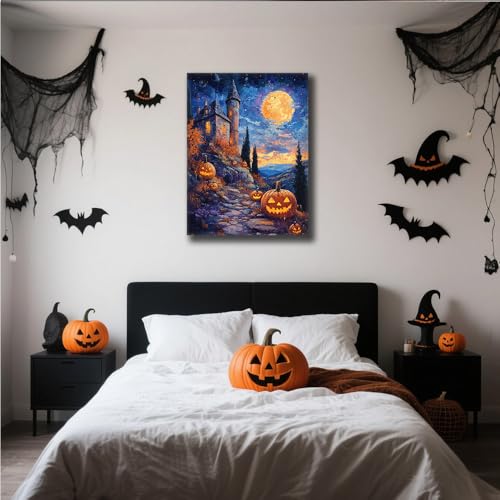 Toile murale d'Halloween grand format pour décorer sans effort - 4