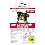 K9 Advantix Flea, Tick & Mosquito Prevention for Dogs 21-55 lbs. | Flea Drops for Large Dogs | Apply Monthly | 2 Treatments