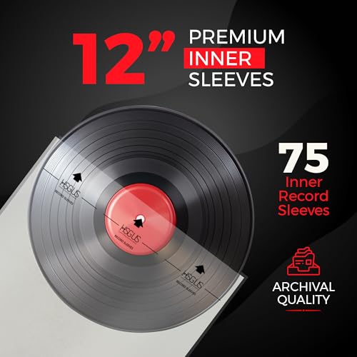 75 Pack Vinyl Inner Sleeves – 12-inch Record Sleeve – 1.18mil Thick Rice Paper Vinyl Record Storage Inner Sleeves - image 2