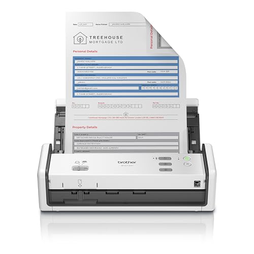 Brother ADS-1300 Compact Desktop Scanner | Scan Speeds of Up to 30ppm | Single Pass Double-Sided...