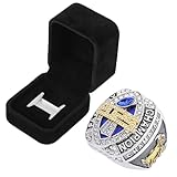 guancrown Anillo de campeonato de fútbol de fantasía 2025, premio, trofeo, ganador de deportes, anillo de campeón FFL, size 14, Zinc, Diamante blanco