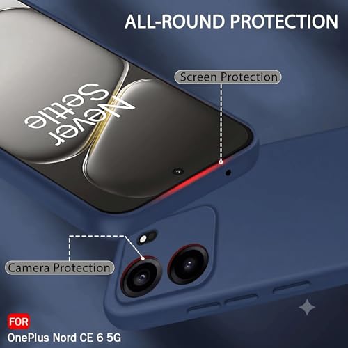 Image of FIRST MART Matte Silicone Back Cover for OnePlus Nord CE 6 - Blue