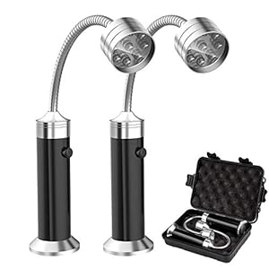 Ritte Grilllamp, 2 stuks, led, met plastic doos, 360° verstelbare BBQ-lamp, magnetisch, flexibel, BBQ-licht, outdoor grill, zaklamp, werklamp, gereedschapsset