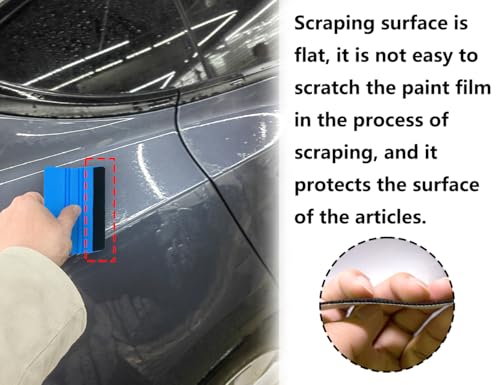 ZoeTekway 50 Stück Ersatzfilz Filzkante,Andrückrakel Filzkante,Rakel Stoff Freie Filz,Scratch Folienrakel Zubehör,für Car Wrapping Scraper(Schwarz,10 * 3cm,Nicht Andrückrakel inbegriffen)