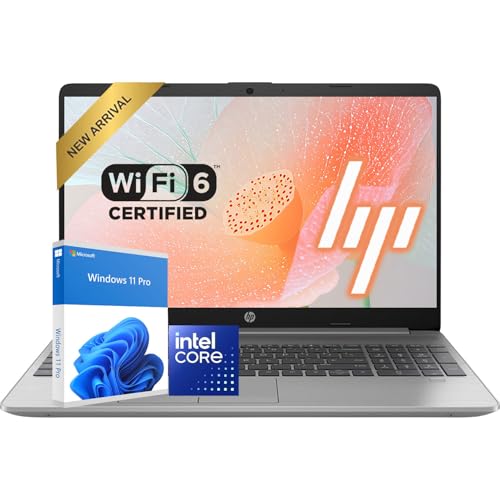 Image of HP New 15.6" FHD Laptop Computer | Intel High-Performance CPU | 8GB RAM | 256GB SSD | Wi-Fi 6 & HD Webcam | Long Battery Life | Windows 11 Pro | Portable Notebook for Study, Work, Entertainment