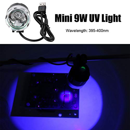 Image of Wendry Mini Light,9W USB Mini Light Lamp Glue Curing LED Lamp for Mobile Phone Repair,395-400nm Wavelength, LED and Material