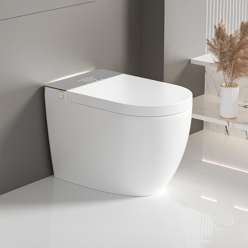 Smart Toilet, Bidet Toilet, Asiento Calefactable con Apertura y Cierre Automático, Limpieza con Agua Caliente Instantánea, Descarga Automática, Control Remoto, Sensor de Pie, Pantalla Digital LED miniatura 1