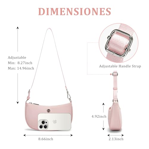 Image of Shoulder Bag for Women Handbags with Adjustable Strap Underarm Purse Mini Clutch Purses Trendy Crescent Bags 1L