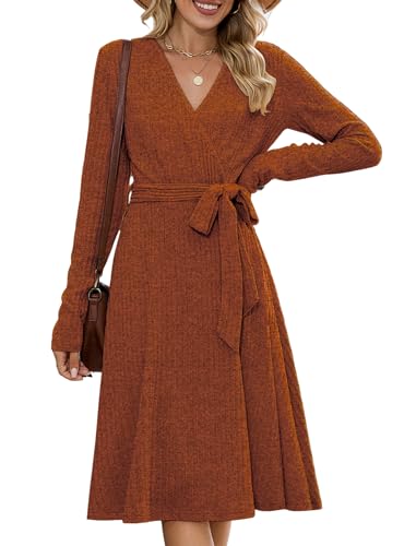 ZAFUL Sweater Dresses for Women 2025 Fall Casual V...