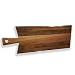 Pregiato Tagliere Professionale con Manico in Legno Grande da Cucina - 100% Made in Italy in Legno Massello di Noce Nazionale Large Rettangolare 61x23x2 cm con Finitura Olio