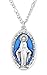 Caritas et Fides Miraculous Medal Pendant Necklace Extra Large - 1.75