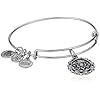 Alex-and-Ani-Path-of-Symbols-Expandable-Bangle-for-Women-Lotus-Peace-Petals-Charm-Rafaelian-Finish-2-to-35-in Alex and Ani Path of Symbols Expandable Bangle for Women, Lotus Peace Petals Charm, Rafaelian Silver Finish, 2 to 3.5 in