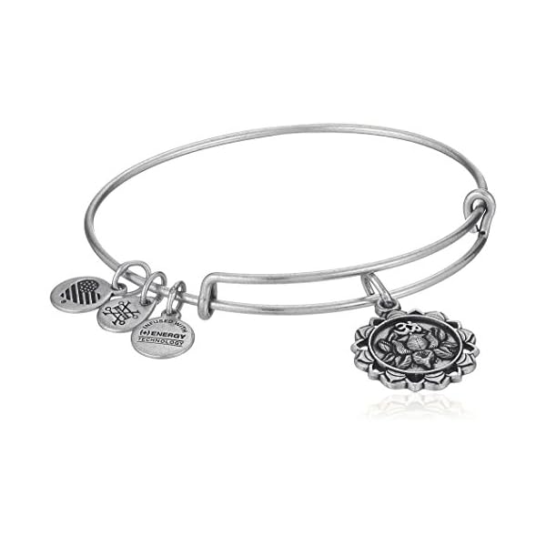 Alex-and-Ani-Path-of-Symbols-Expandable-Bangle-for-Women-Lotus-Peace-Petals-Charm-Rafaelian-Finish-2-to-35-in Alex and Ani Path of Symbols Expandable Bangle for Women, Lotus Peace Petals Charm, Rafaelian Silver Finish, 2 to 3.5 in