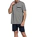 Produktbild Götzburg Herren Schlafanzug kurz V_Ausschnitt | 1 Stück | 452085 (48, Navy/Blau Gemustert)