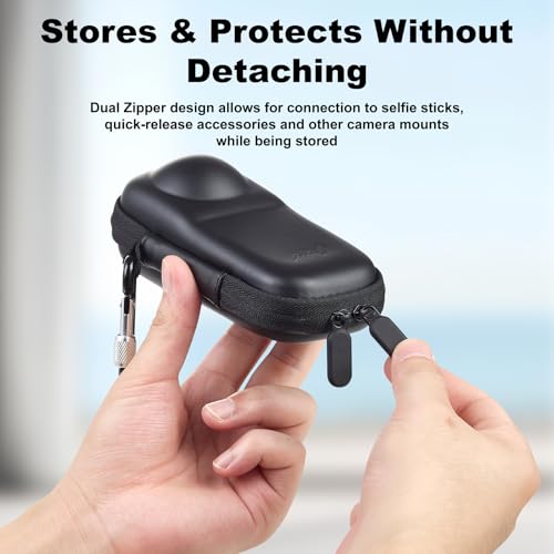 Ymirsfx Carrying Case for Insta360 X5/X4 | Compatible with Original Lens Cap | Protective Hard Shell Travel Bag with Wrist Strap & Secure Carabiner - image 6