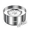 Stainless Steel Dog Water Bowl No Spill, 101oz/3L Large Capacity Pet Water Dispenser with Floating Disk, Non-Slip Slow Drink Feeder for Cat, Anti-Gulping & Splash Proof for Travel, Car & Home