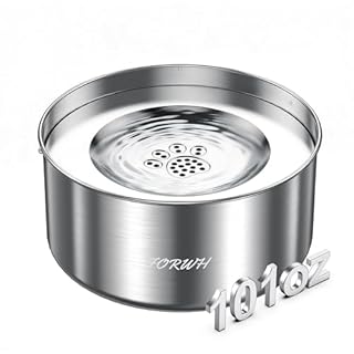 Stainless Steel Dog Water Bowl No Spill, 101oz/3L Large Capacity Pet Water Dispenser with Floating Disk, Non-Slip Slow Drink Feeder for Cat, Anti-Gulping & Splash Proof for Travel, Car & Home