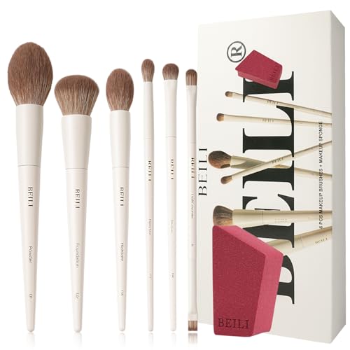 Pinceaux de maquillage végétaliens anti-traces pour peaux sensibles