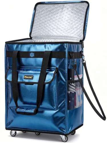 Image of BALEINE Reusable Grocery Bags on Wheels, Rolling Tote Bag, Shopping Trolley, Large Backpack Shopping Carts for Groceries