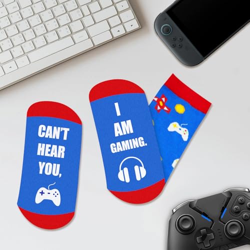 Auch Can't Hear You I'm Gaming Socks Christmas Birthday Funny Gift Stocking Stuffers for Men Dad Husband Boyfriend Teenagers3