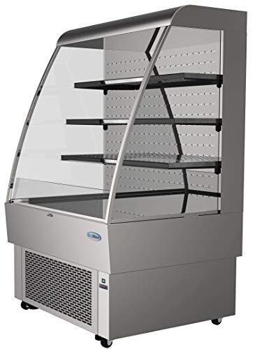 Image of KoolMore - CDA-13C Open Air Merchandiser Grab and Go Refrigerator with LED Lighting and Night Curtain - 13.4 cu.ft