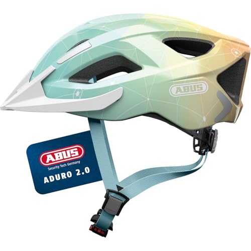 ABUS 72770 Fahrradhelm, Blau (Blue Art), M (52-58 cm)